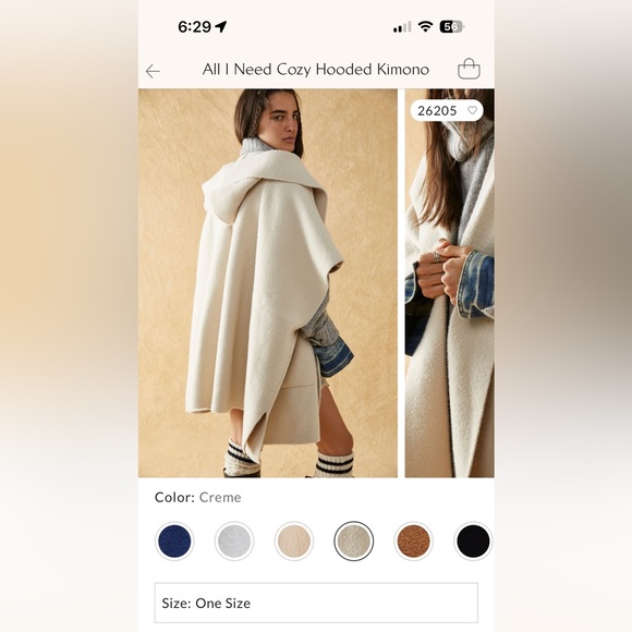 Free people all I need cozy hooded kimono - Picture 2 of 3